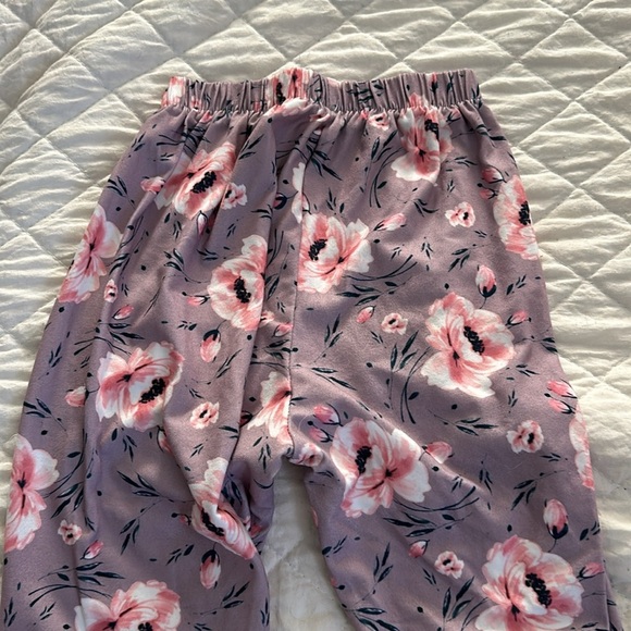 Girls Mauve Rose Printed Pull On Pants Size 2XL (6/7) - Picture 5 of 7